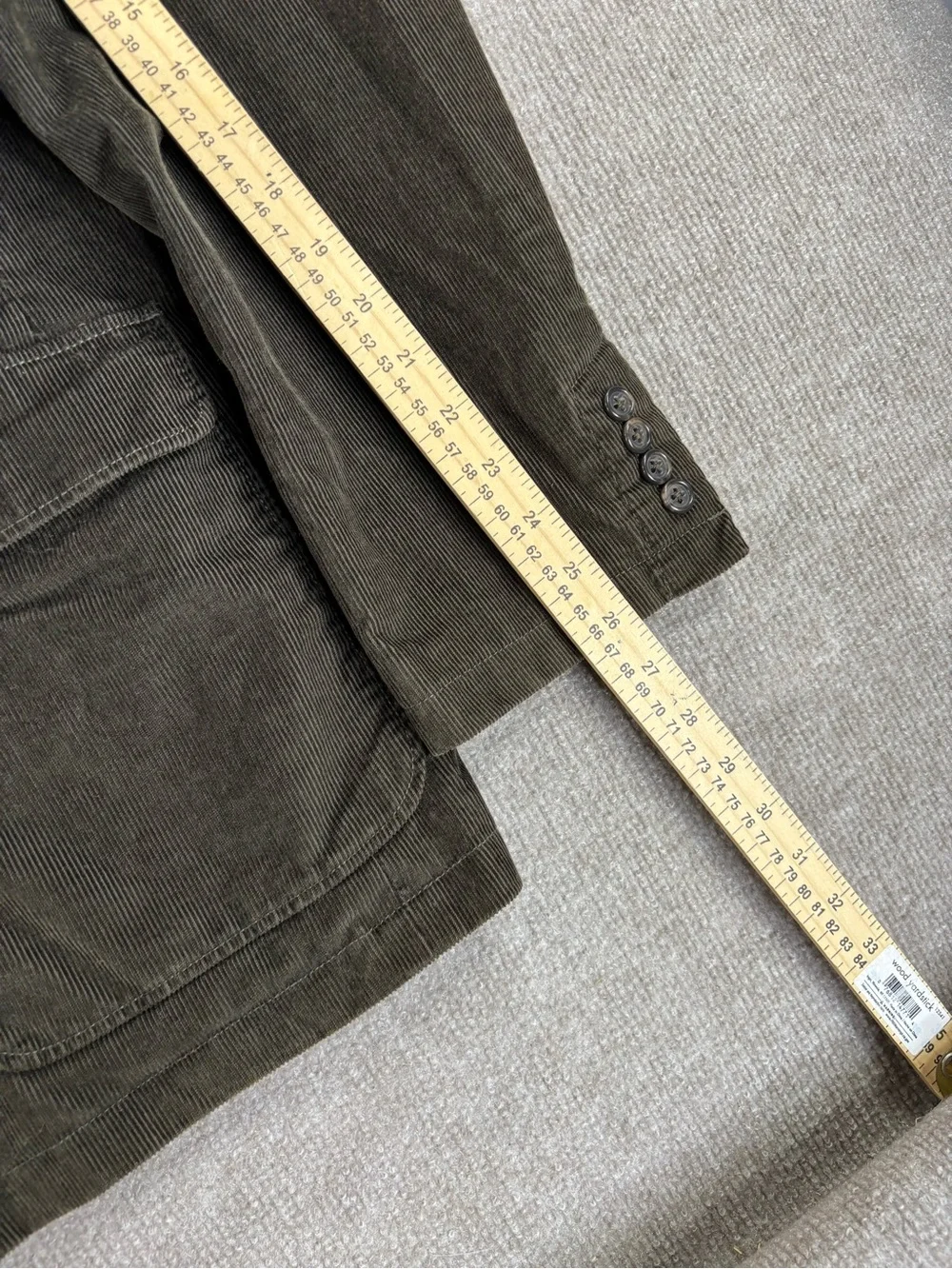 J Crew Rivington Sport Coat Blazer Mens XL Brown Corduroy Jacket Vintage Fall 08